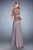 La Femme - Laced Sweetheart A-Line Dress 21957 in Brown