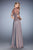 La Femme - 21957 Laced Sweetheart A-Line Dress In Brown