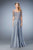 La Femme - 21957 Laced Sweetheart A-Line Dress In Gray