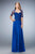 La Femme - 21957 Laced Sweetheart A-Line Dress In Blue