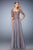 La Femme - 21957 Laced Sweetheart A-Line Dress In Brown