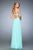La Femme - 22196 Embellished Ruched Criss Cross Gown In Green