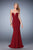 La Femme - 22237 Fitted Plunging Sweetheart Mermaid Gown In Red