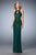 La Femme - 22266 Halter Sequined Fitted Long Gown In Green