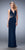 La Femme - 22276 Jersey V-neck Sheath Dress In Blue