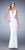 La Femme - 22276 Jersey V-neck Sheath Dress In White