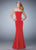 La Femme - 22396 Embellished Semi-Sweetheart Sheath Dress In Red