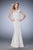 La Femme - 22761 Sleeveless Jewel-Trimmed Bateau Sheath Gown in Silver