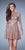 La Femme - 23321 Shimmering Bateau Long Sleeves Cocktail Dress In Pink and Gold