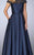 La Femme - 24883 Beaded Mikado Evening Gown In Blue