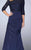 La Femme - 24926 Off-Shoulder Ruched Mermaid Gown In Blue