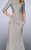 La Femme - 24926 Off-Shoulder Ruched Mermaid Gown In Silver