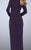 La Femme - 24927 Long Sleeve Drape Tulip Gown In Purple