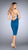 La Femme - 25083 Halter Neck Sheath Dress in Blue