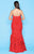 Lara Dresses - 31006 Tiered Ruffle Trumpet Gown In Red