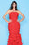 Lara Dresses - 31006 Tiered Ruffle Trumpet Gown In Red