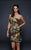 Lara Dresses - 31030 Animal Print Cutout Sheath Dress In Gold and Print