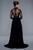 Lara Dresses - Long Sleeved Lace Queen Anne A-Line Gown 32251 in Blue
