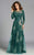 Lara Dresses - 32634 Detailed Sheer Floral Gown In Green