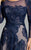 Lara Dresses - 32634 Detailed Sheer Floral Gown In Blue