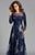 Lara Dresses - 32634 Detailed Sheer Floral Gown In Blue