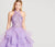 Ellie Wilde - EW118048 Illusion High Halter Tiered Tulle Ballgown In Purple