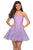 La Femme - 27517 Sequined Strapless A-Line Cocktail Dress In Purple