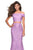 La Femme - 27443 Two-Piece Allover Lace Off Shoulder Mermaid Gown In Purple