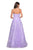 La Femme - 27746 Floral Embroidered Strapless A-Line Gown In Purple