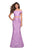 La Femme - 27443 Two-Piece Allover Lace Off Shoulder Mermaid Gown In Purple