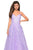 La Femme - 27819 Floral Embroidered V-Neck A-Line Gown In Purple
