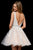 Sherri Hill - 52157 Beaded Lace Tulle V Neck A Line Short Dress In White and Neutral