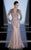 MNM Couture - Bejeweled V-Neck Mermaid Dress 0437B in Purple