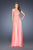 La Femme - 19130 Bedazzled Sweetheart A-line Dress in Orange