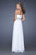 La Femme - 19130 Bedazzled Sweetheart A-line Dress in White