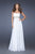 La Femme - 19130 Bedazzled Sweetheart A-line Dress in White