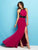 Mac Duggal Couture - 40518 Halter Fitted Long Dress with Slit In Purple