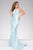 40961 Sleeveless Fitted Halter Evening Gown