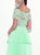 Tarik Ediz - 90469 Scalloped Illusion Lace Pleated Dress In Green