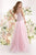 Tarik Ediz - MTE92331 Bead Embellished Illusion Evening Gown In Pink