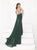 Tarik Ediz - 92674 Embellished Sleek Dress with Long Train In Green