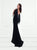 Tarik Ediz - 92749 Beaded Bateau Sheath Dress In Black