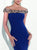 Tarik Ediz - 92753 Intertwined Chain Illusion Evening Gown In Blue