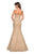 La Femme - 27267 Strapless Sweetheart Neck Metallic Lace Trumpet Gown In Gold