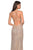 La Femme - 27234 Sequined V-Neck Open Back Gown In Gold
