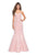 La Femme - 26975 Strapless Floral Jacquard Trumpet Gown