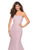 La Femme - 27267 Strapless Sweetheart Neck Metallic Lace Trumpet Gown In Pink