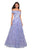 La Femme - 27577 Lattice Sequined Off Shoulder A-Line Gown In Purple