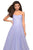 La Femme - 27776 Strapless A-Line Textured Lace Gown In Purple