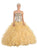 May Queen - LK41 Strapless Semi-Sweetheart Evening Gown In Gold